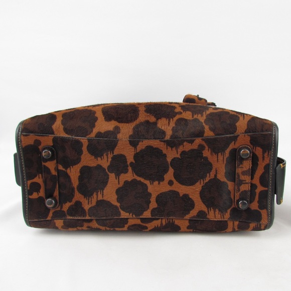 COACH 1941 WILD BEAST DRIP LEOPARD PRINT CALF HAIR ROGUE BAG - Picture 8 of 14